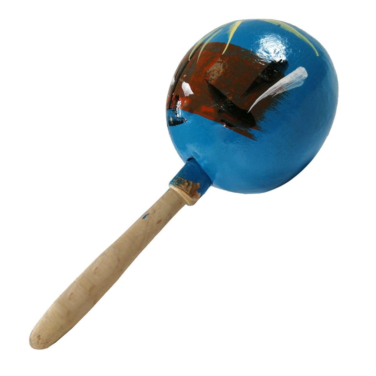 Maracas Legno Azzurre con Decori Set pz.2 |Orlob
