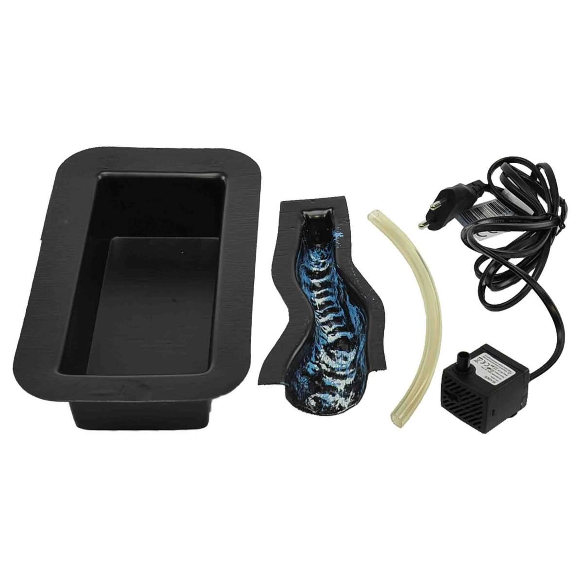 Fontana Elettrica Kit Vaschetta Ruscello cm.23x13x5 con Pompa e Tubo | Rossi Rosa