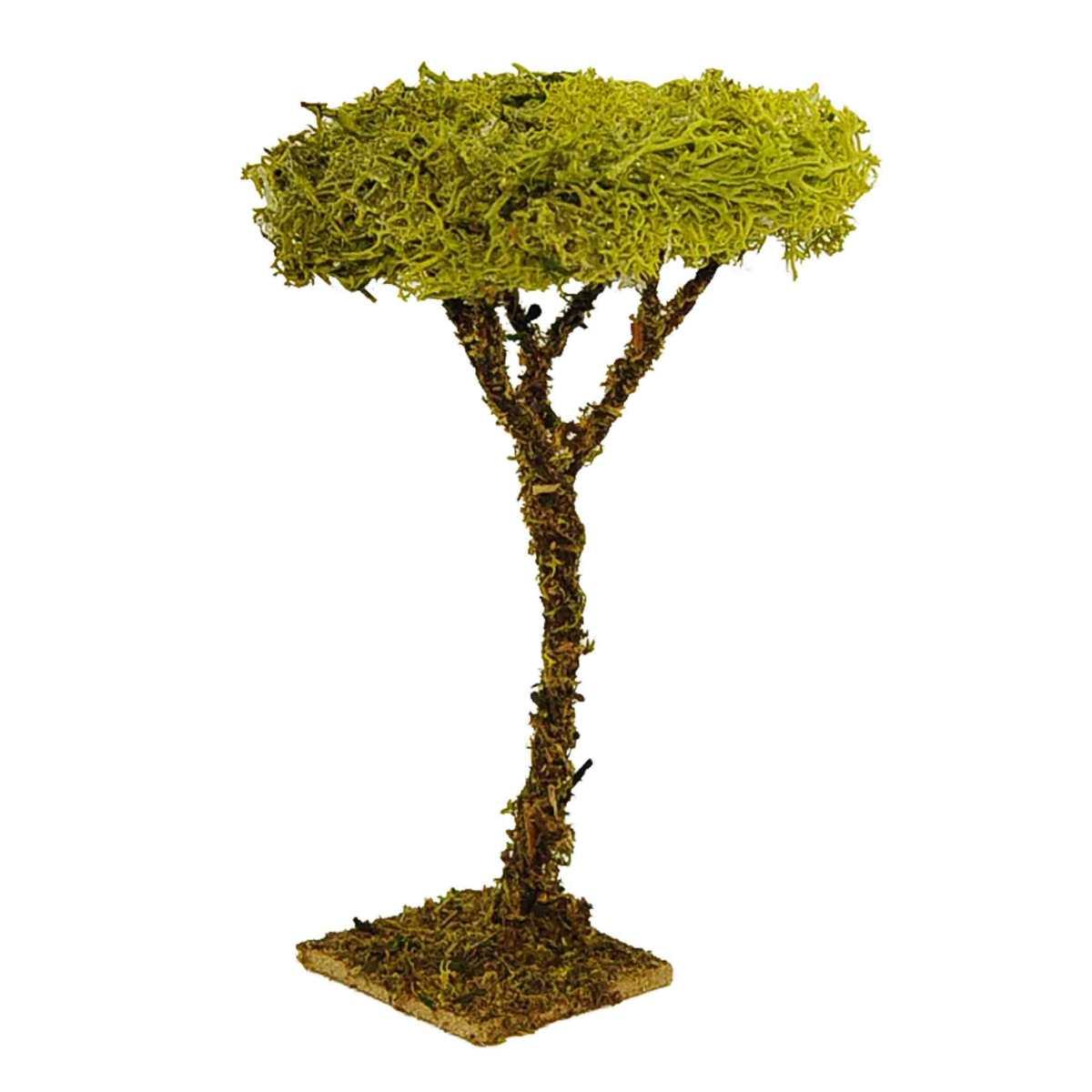 Albero Fusto Legno e Lichene Verde con Base cm.13 | Rossi Rosa