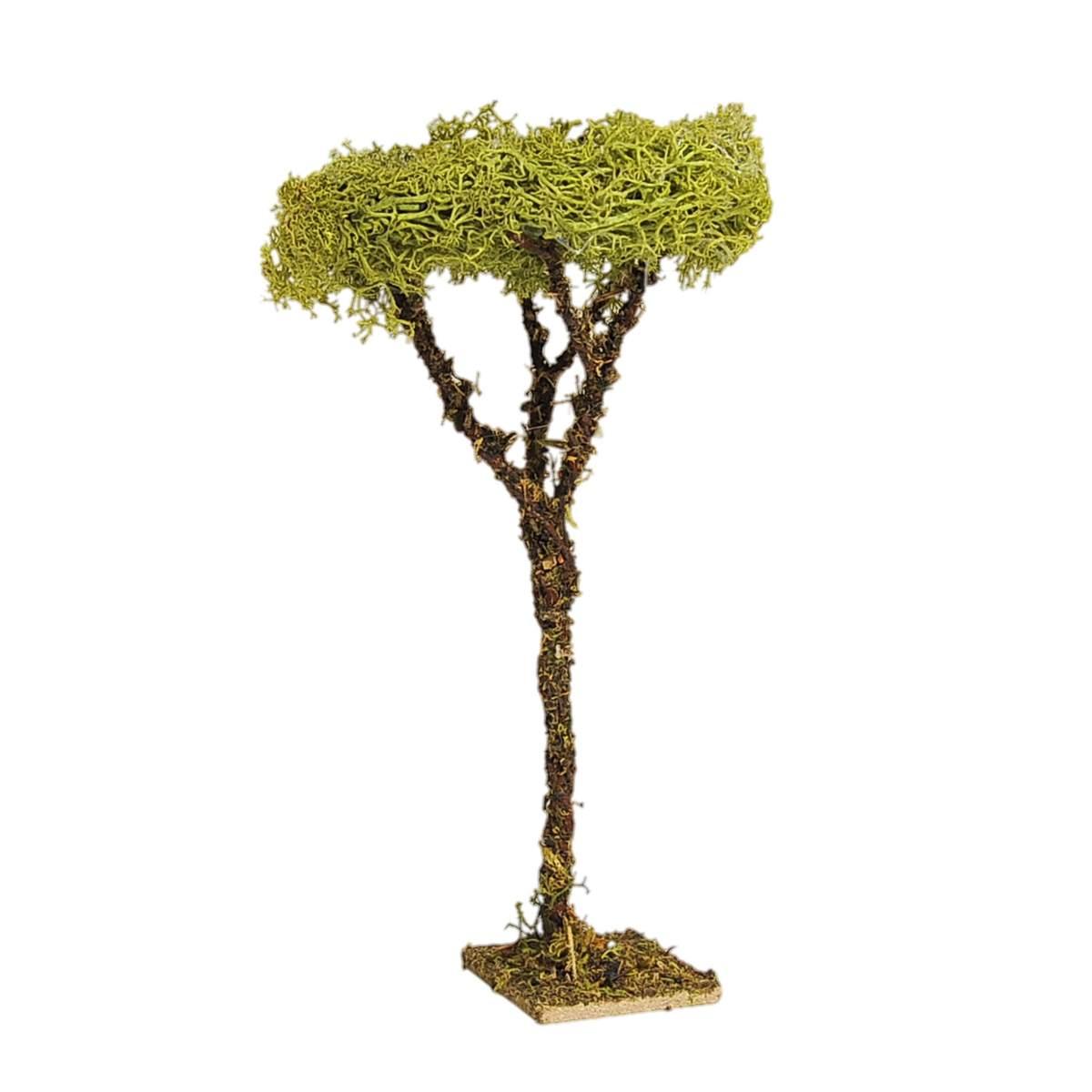 Albero Fusto Verde e Lichene Verde con Base cm.16 | Rossi Rosa