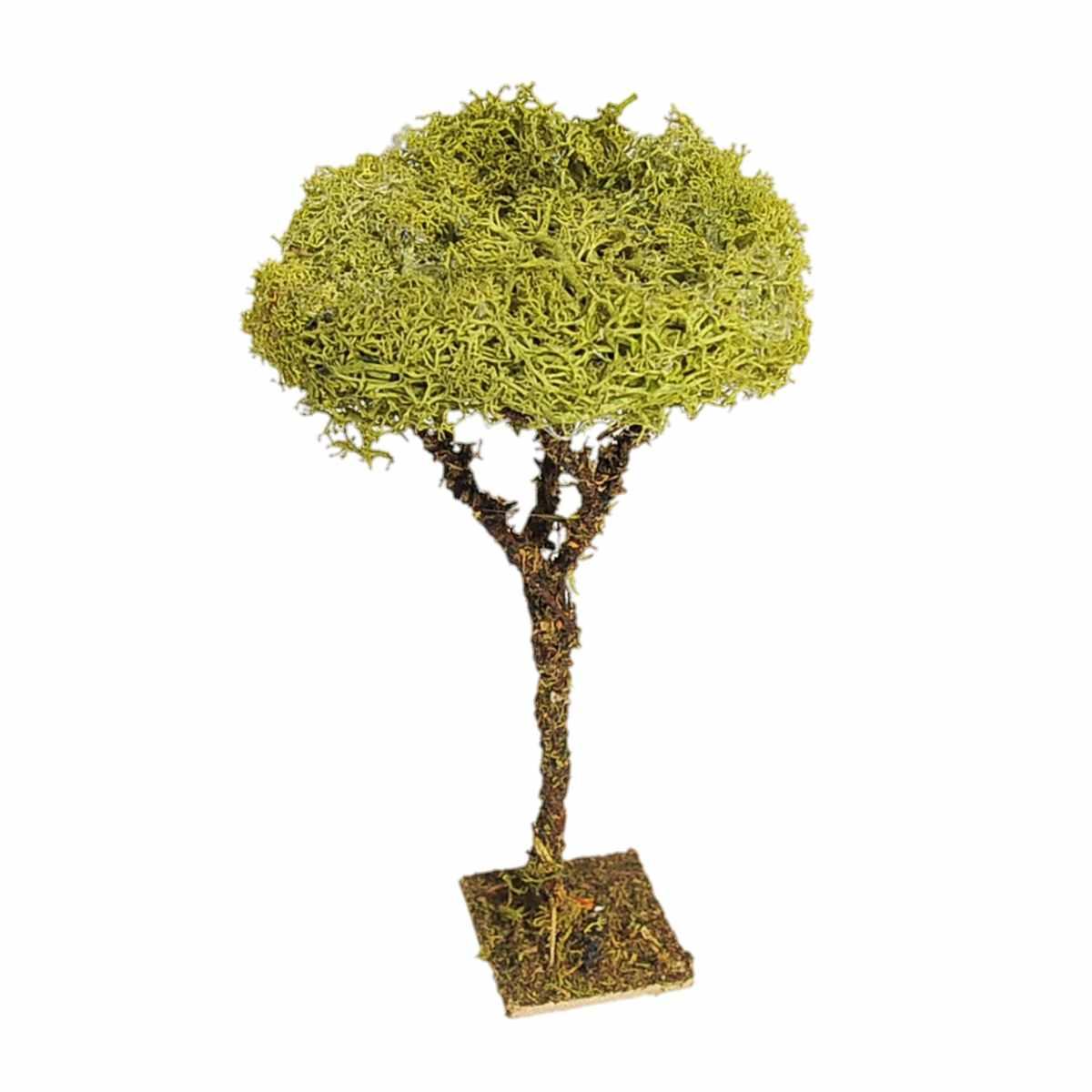 Albero Fusto Verde e Lichene Verde con Base cm.16 | Rossi Rosa