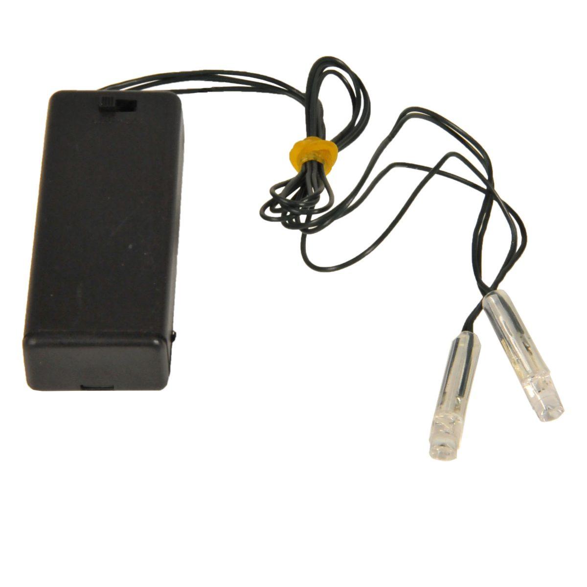 Luce 2 LED Lampeggianti Effetto Fuoco Rosso/Giallo a Batterie | Rossi Rosa