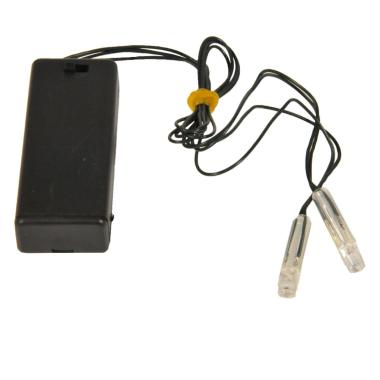 Luce 2 LED Lampeggianti Effetto Fuoco Rosso/Giallo a Batterie | Rossi Rosa