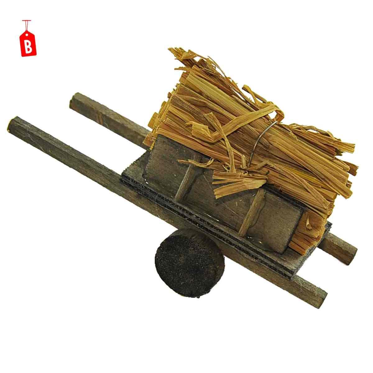 Carretto Legno con 2 Ruote Carico cm.13x6x5 6 Modelli | Rossi Rosa