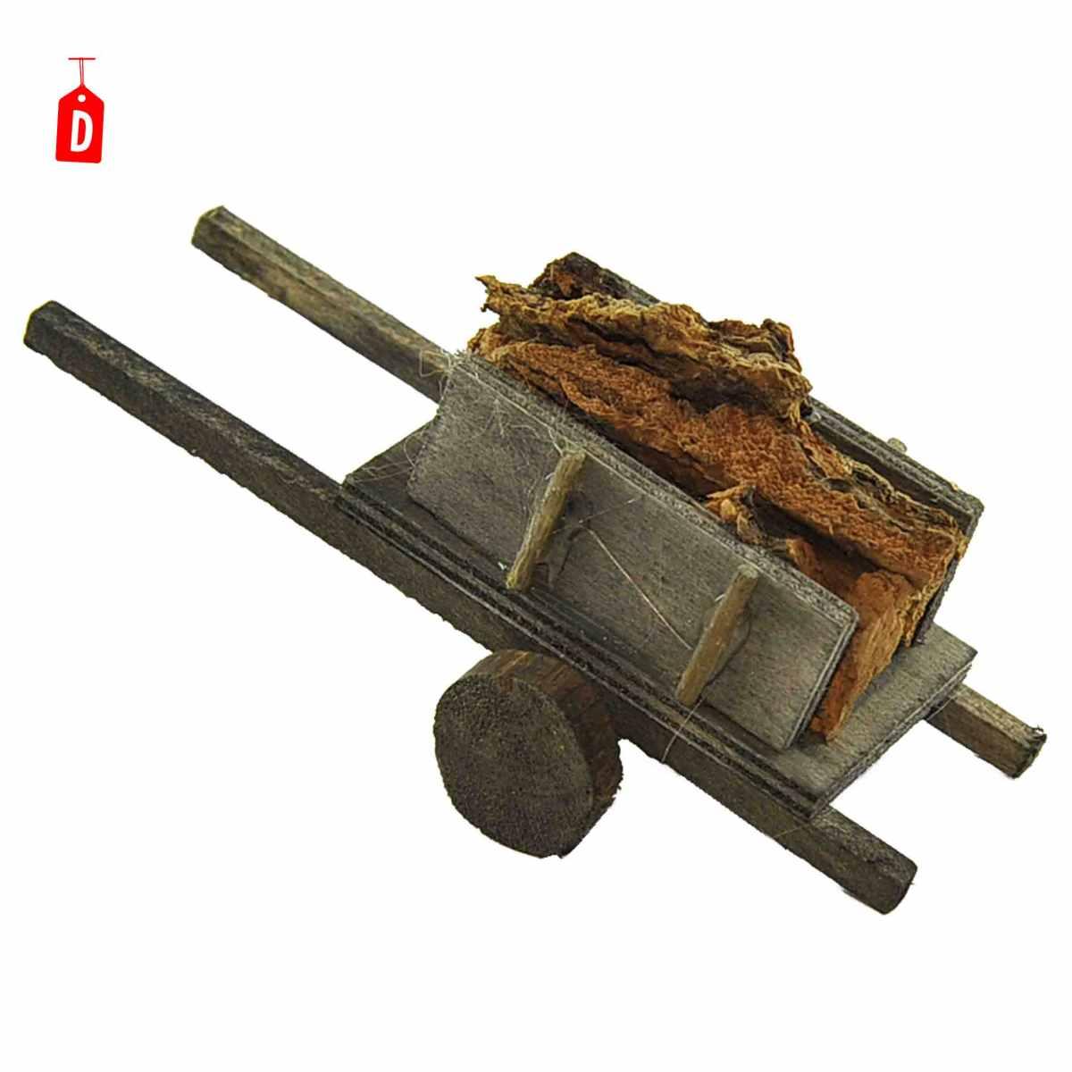 Carretto Legno con 2 Ruote Carico cm.13x6x5 6 Modelli | Rossi Rosa