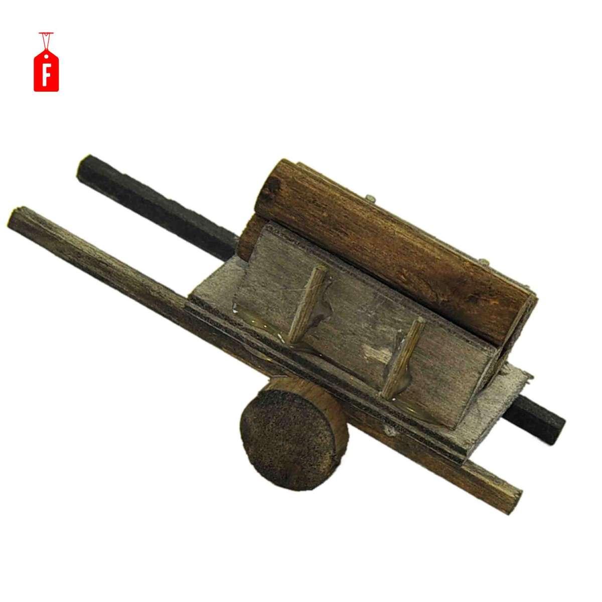 Carretto Legno con 2 Ruote Carico cm.13x6x5 6 Modelli | Rossi Rosa