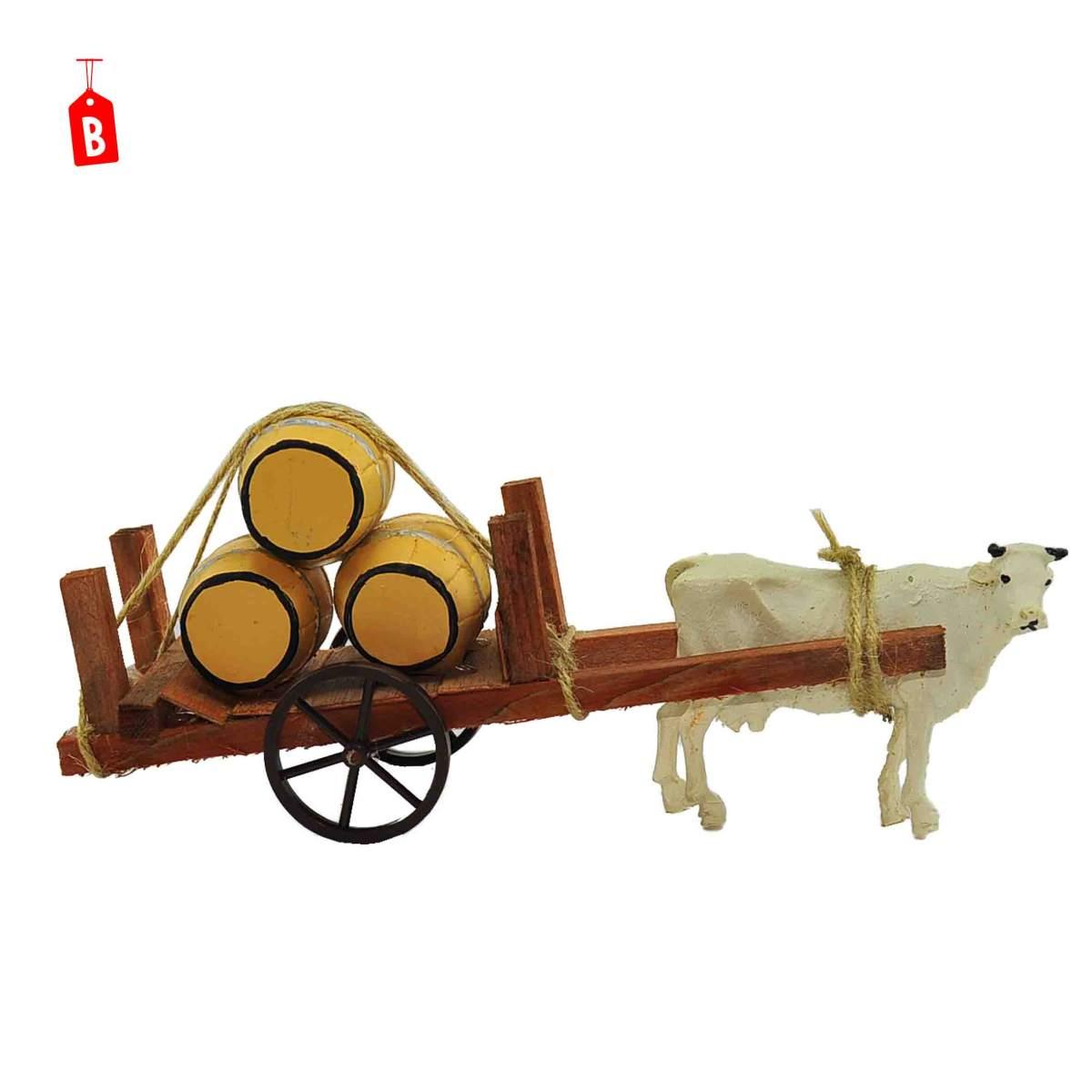 Carretto Legno con 2 Ruote Bue cm.22x6xH8 2 Modelli | Rossi Rosa