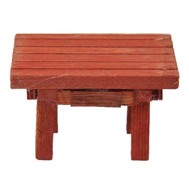 Tavolo Legno Marrone cm.8,5x5,5xH5,5 | Rossi Rosa