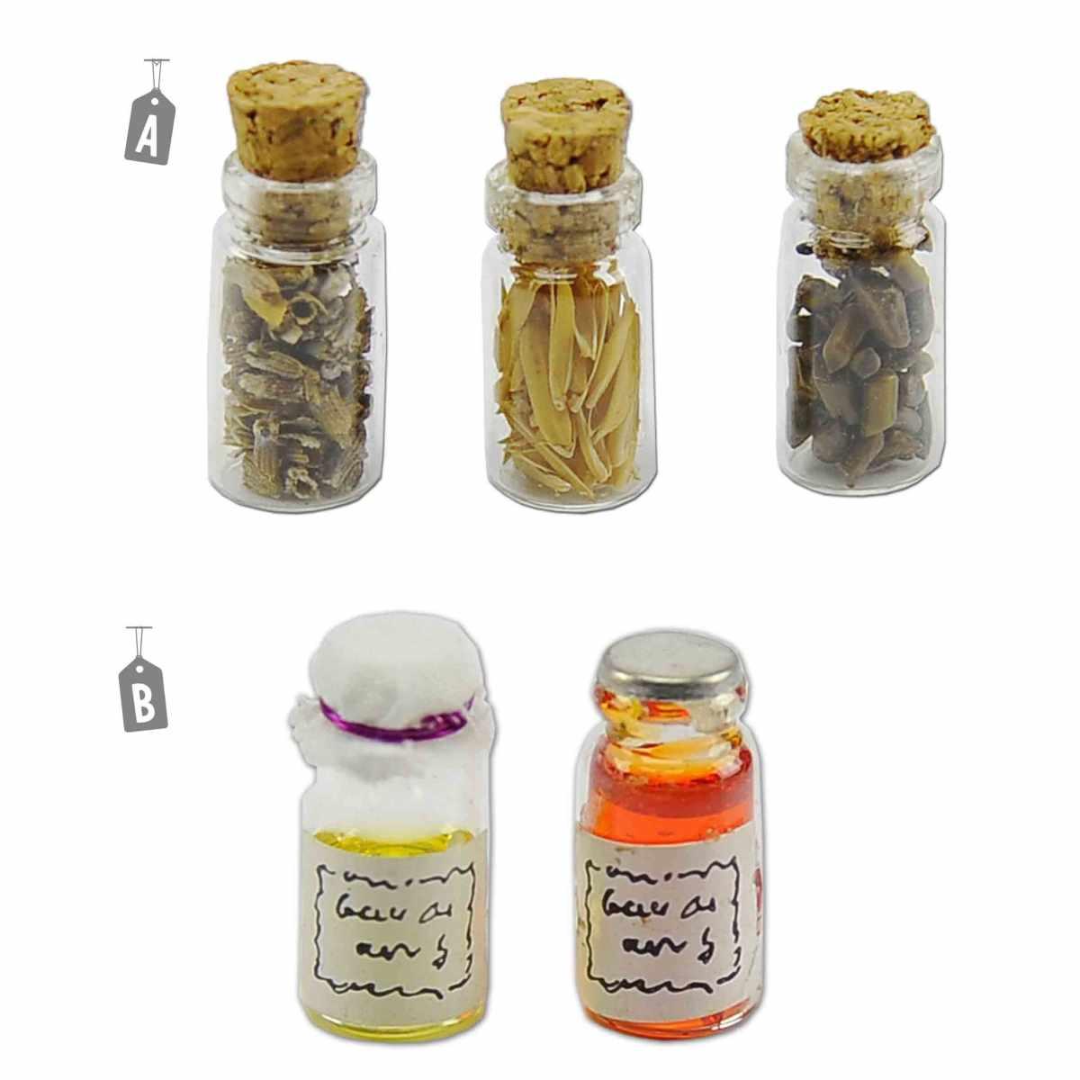 Barattolini con Alimenti cm.2 2 Modelli -Set 2 o 3 pz. | Rossi Rosa