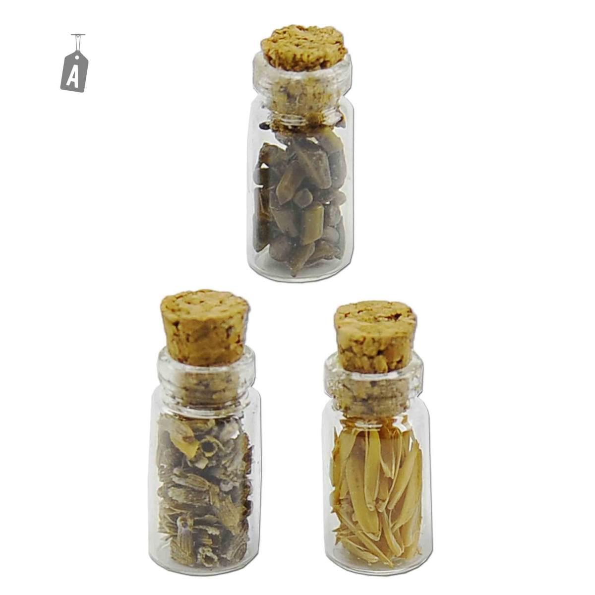 Barattolini con Alimenti cm.2 2 Modelli -Set 2 o 3 pz. | Rossi Rosa