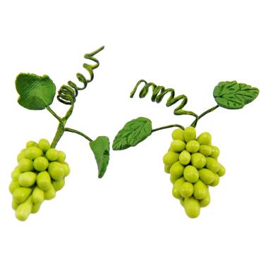 Alimenti Frutta Grappolo Uva Bianca mm.10x45 Set pz.2 | Rossi Rosa