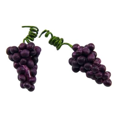 Alimenti Frutta Grappolo Uva Rossa mm.10x25 Set pz.2 | Rossi Rosa