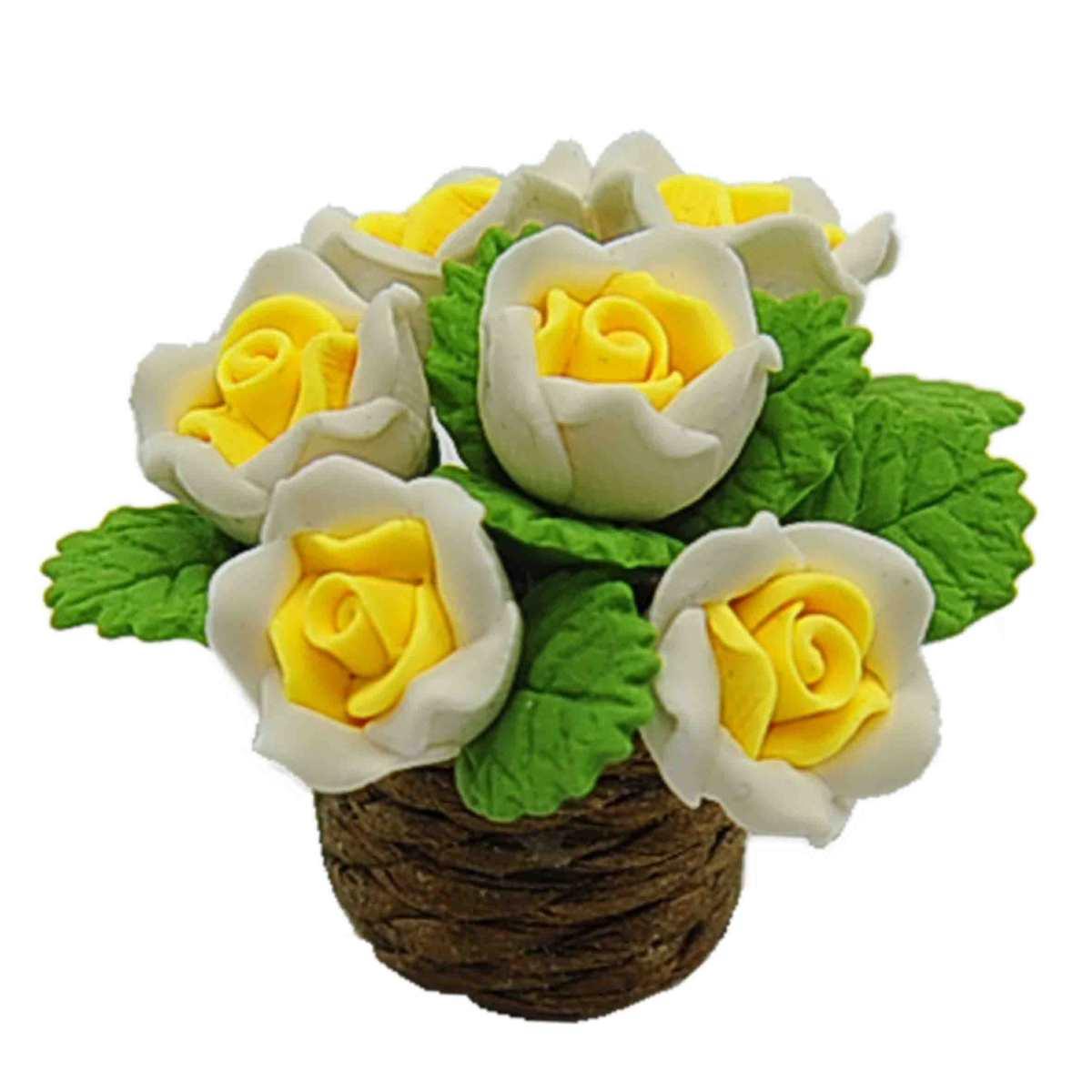 Vasetto con Fiori Gialli cm.3xH3 | Rossi Rosa