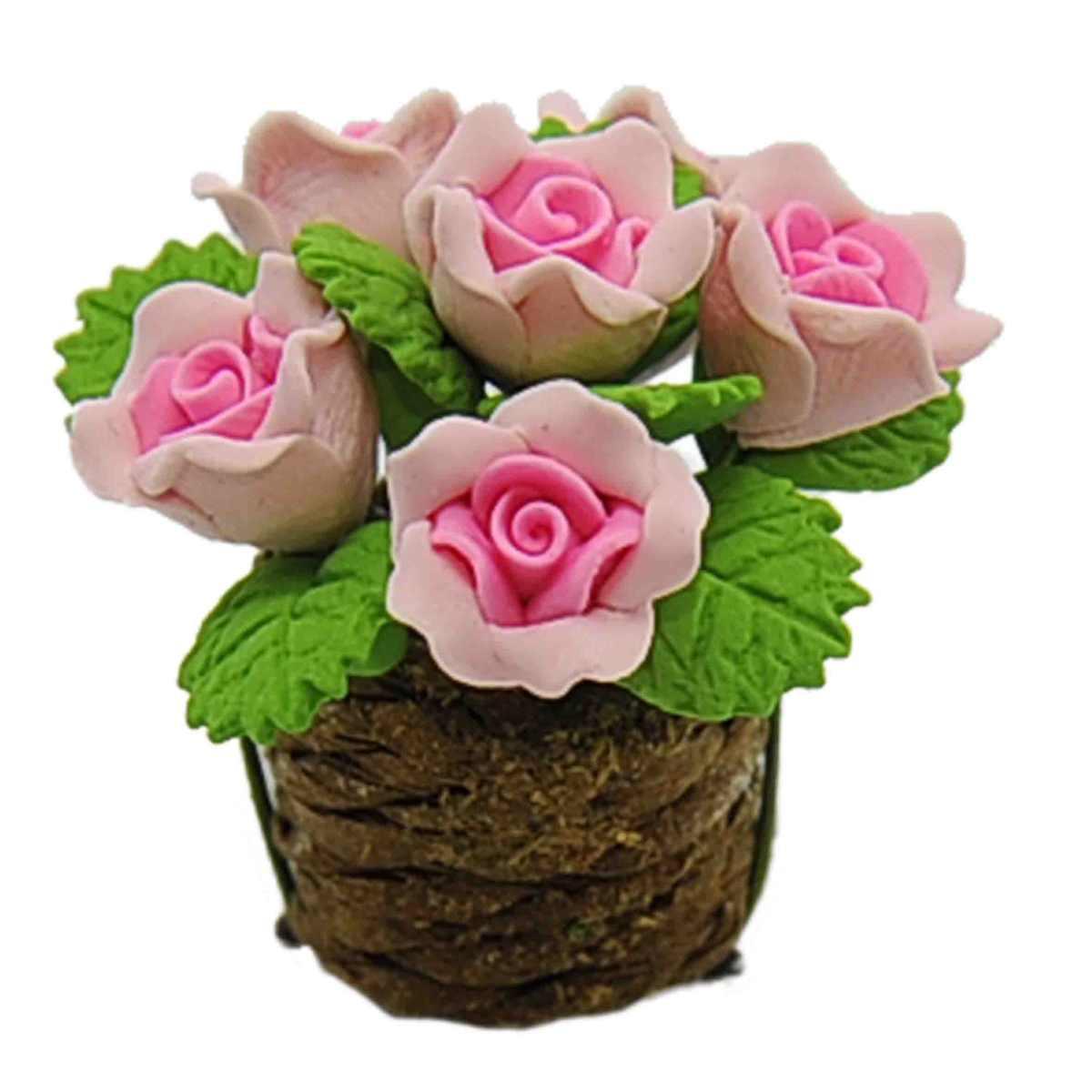 Vasetto con Fiori Rosa cm.3xH3 | Rossi Rosa