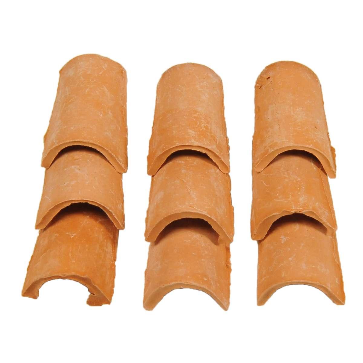 Tegole Terracotta mm.40x20 Set pz.10 | Rossi Rosa