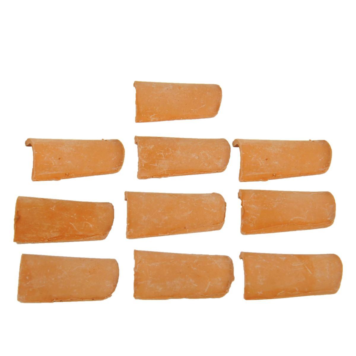 Tegole Terracotta mm.40x20 Set pz.10 | Rossi Rosa