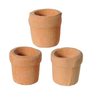 Vasetto Terracotta cm.Ø1,7x1,5 Set pz.3 | Rossi Rosa
