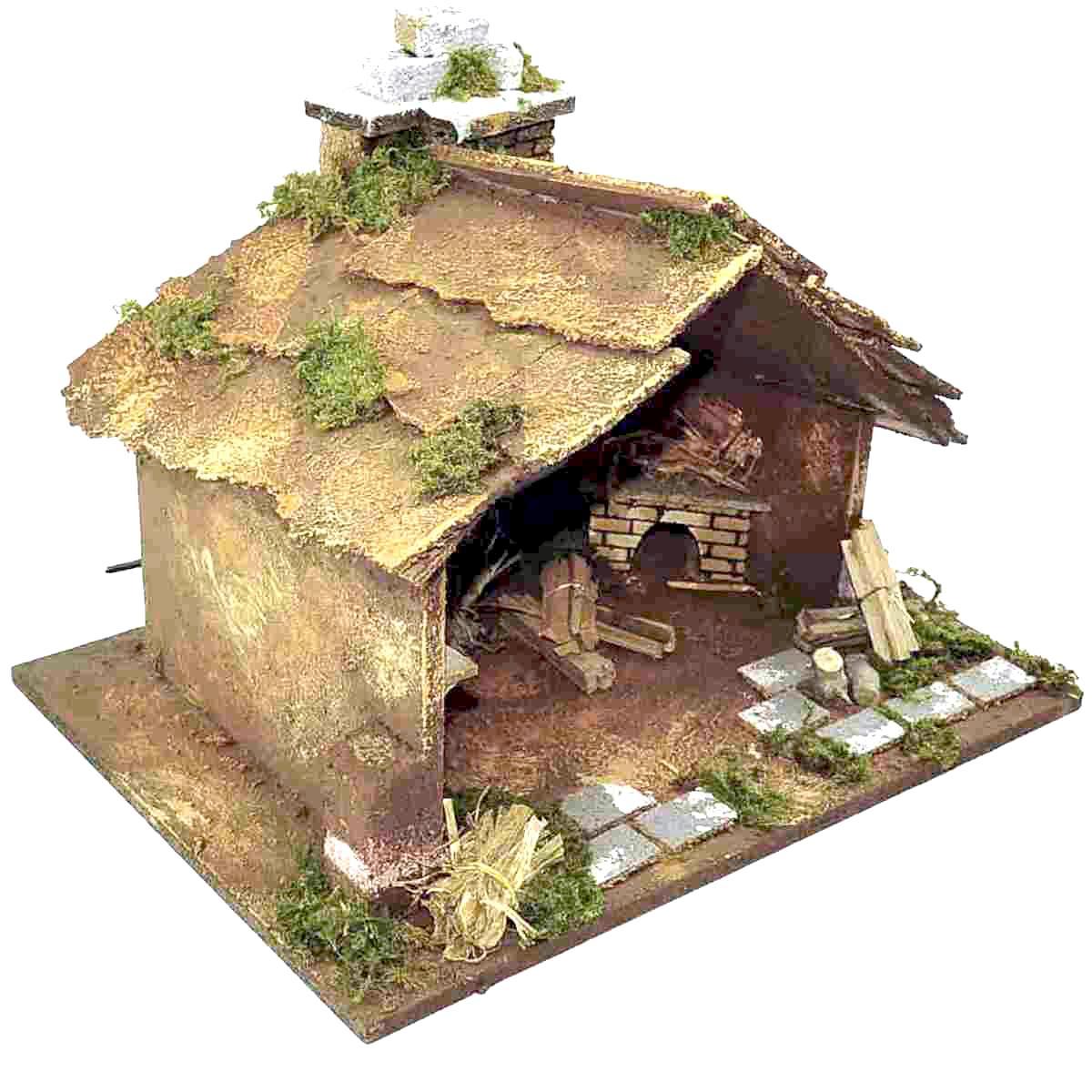 Capanna Legno con Luci cm.45x30xH35 | Rossi Rosa