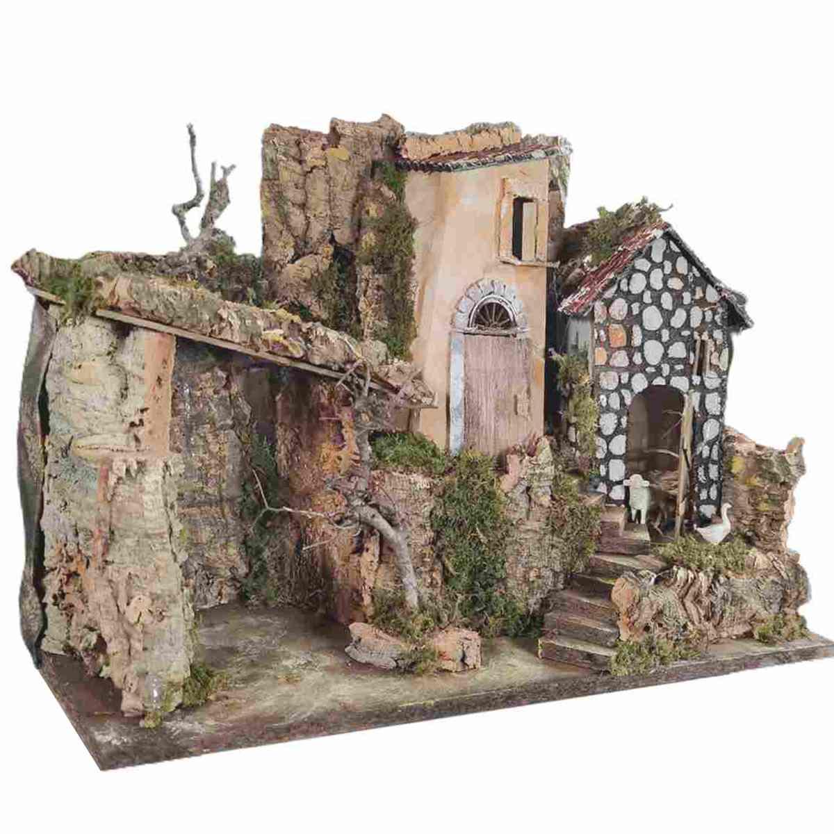 Capanna Legno con Luci cm.50x26xH37 | Rossi Rosa