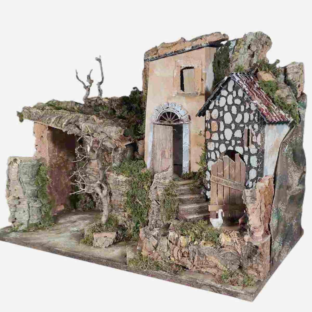 Capanna Legno con Luci cm.50x26xH37 | Rossi Rosa