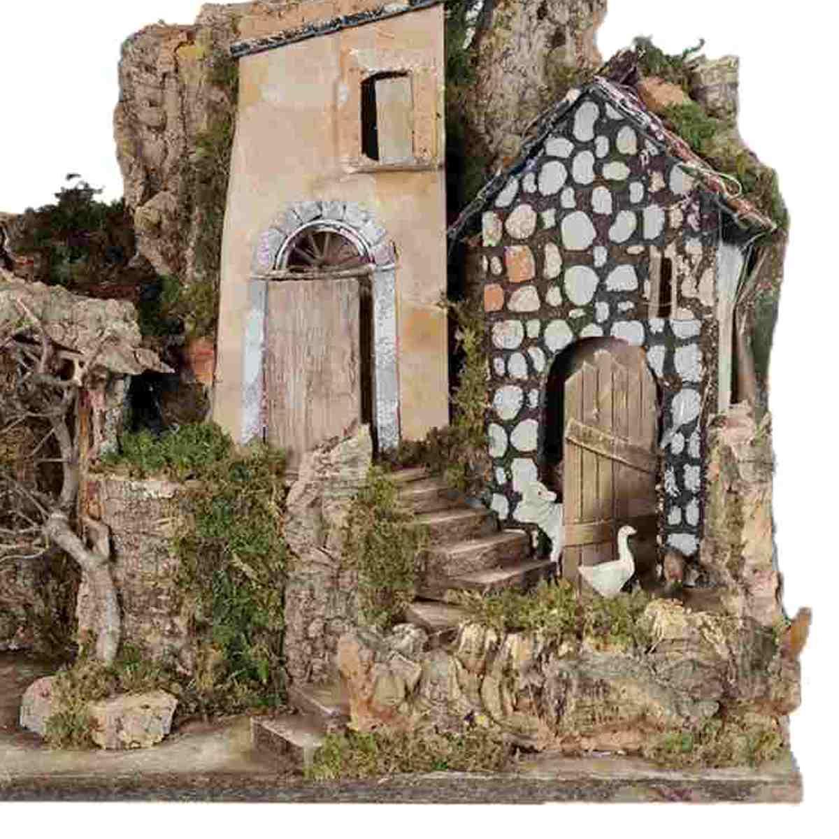 Capanna Legno con Luci cm.50x26xH37 | Rossi Rosa