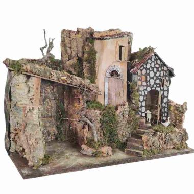 Capanna Legno con Luci cm.50x26xH37 | Rossi Rosa