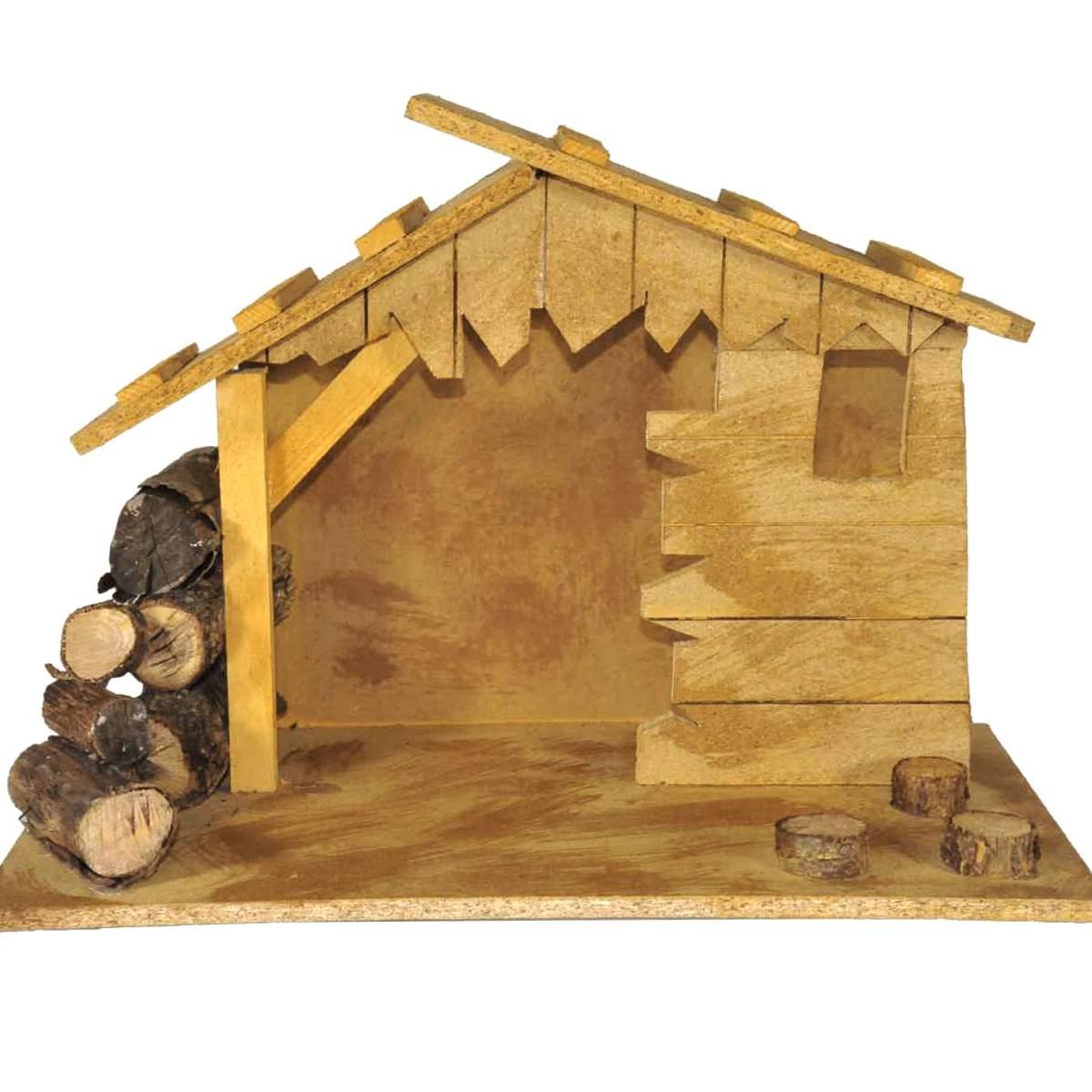 Capanna Legno con Luci cm.50x26xH35 | Rossi Rosa