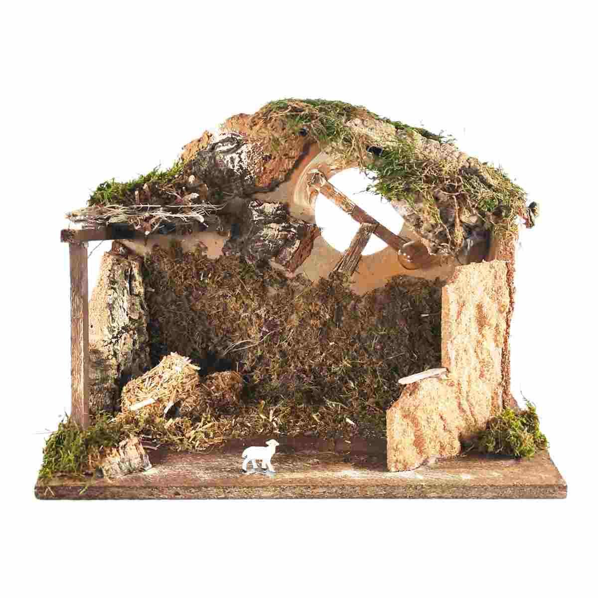 Capanna Legno con Luci cm.33x18x22 | Rossi Rosa