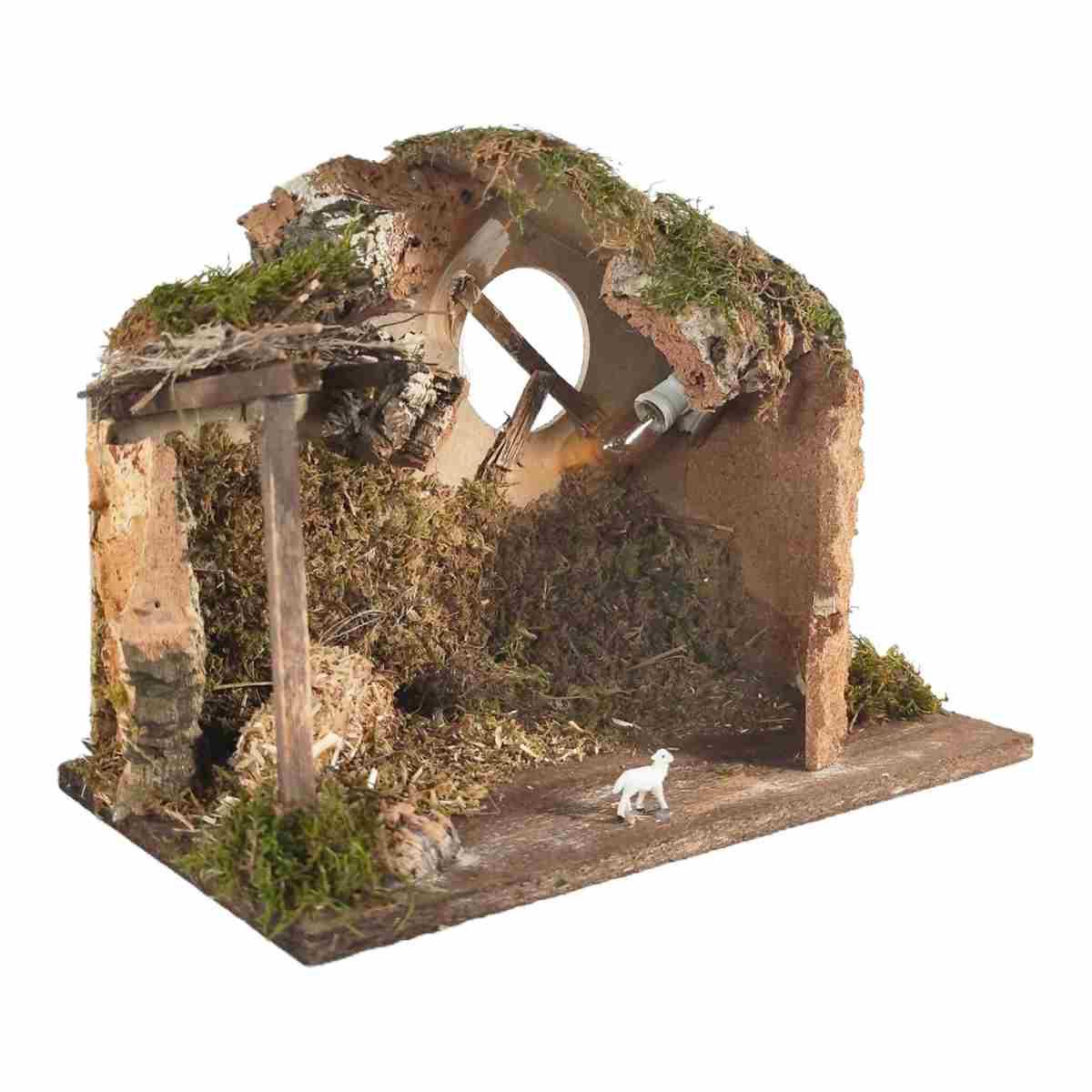 Capanna Legno con Luci cm.33x18x22 | Rossi Rosa