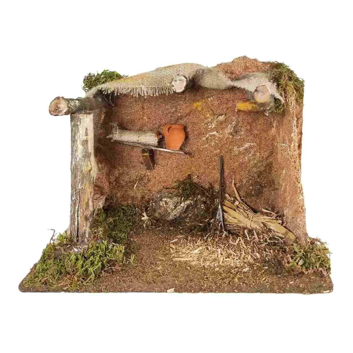 Capanna Legno con Luci cm.33x18x24 | Rossi Rosa