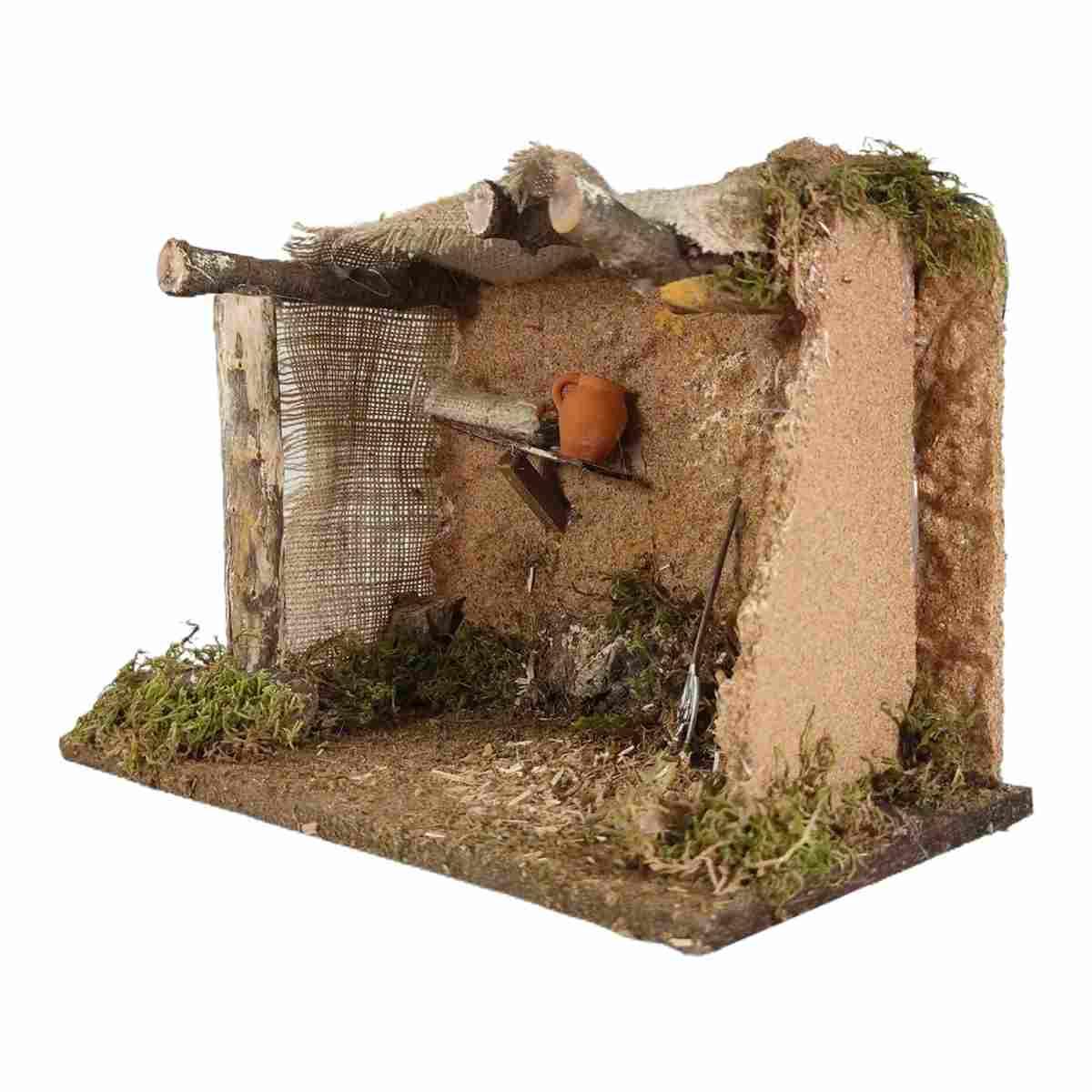 Capanna Legno con Luci cm.33x18x24 | Rossi Rosa