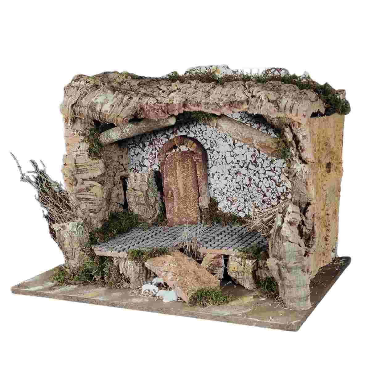 Capanna Legno con Luci cm.50x26xH35 | Rossi Rosa