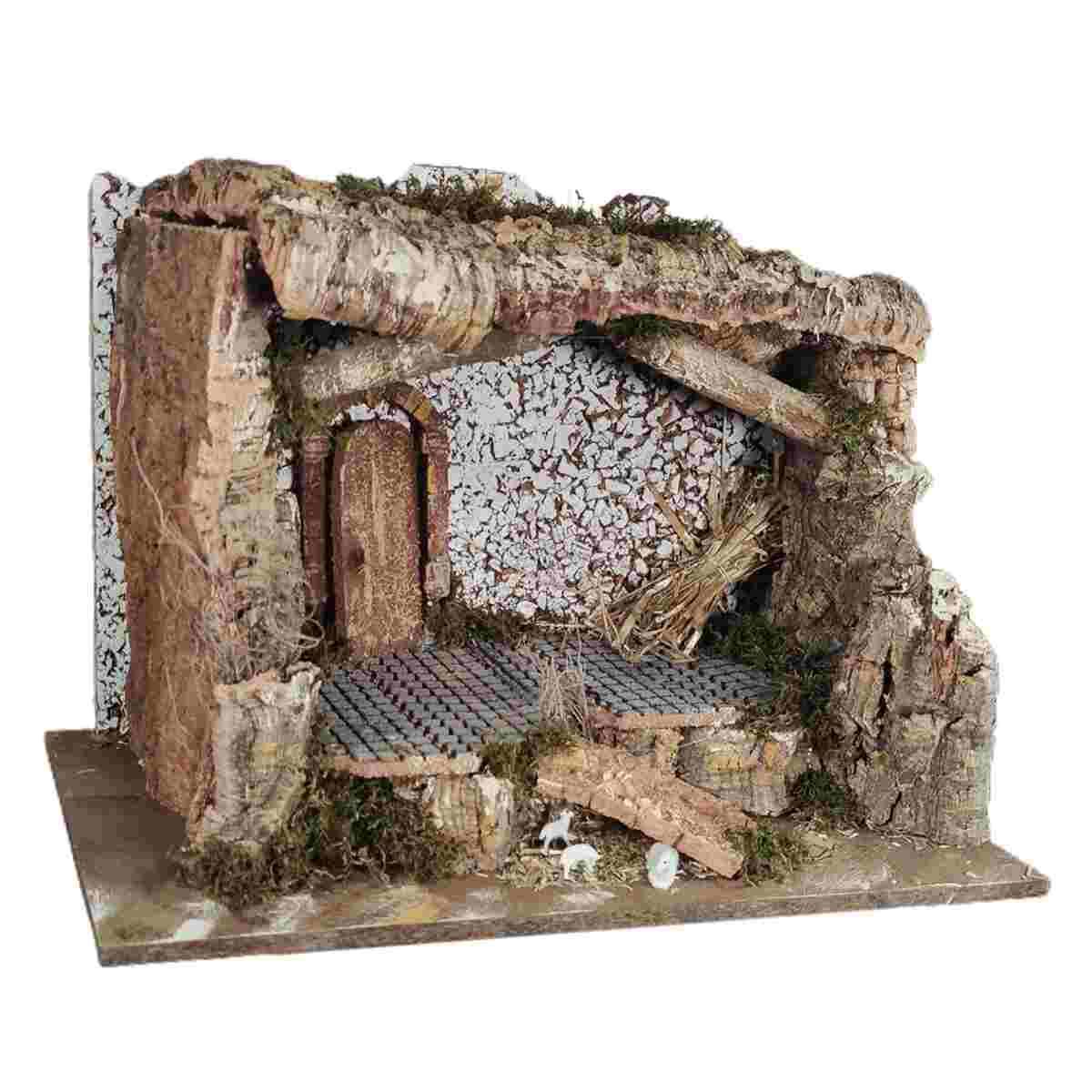 Capanna Legno con Luci cm.50x26xH35 | Rossi Rosa