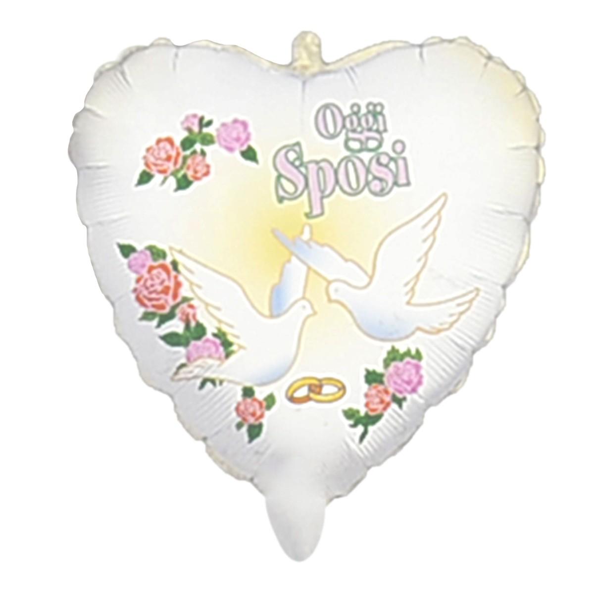 Palloncino cm.Ø45 Cuore Sposi |M2 Store
