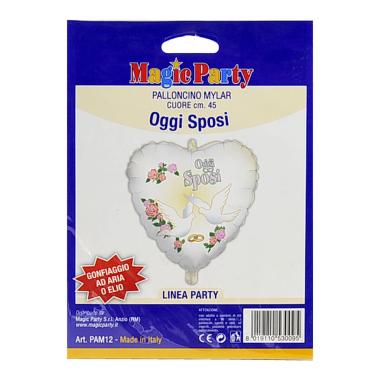 Palloncino cm.Ø45 Cuore Sposi |M2 Store