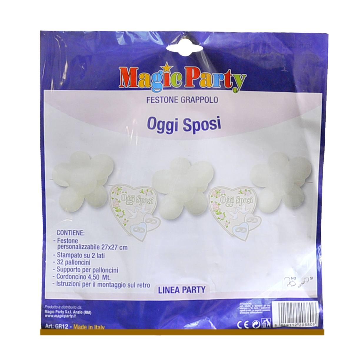 Festone Party Grappolo Viva Gli Sposi mt.4,5 |M2 Store