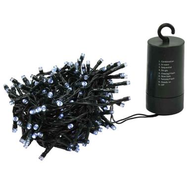 Luci Natale Esterno Batteria LED 180 Bianco Freddo con Timer |Moranduzzo