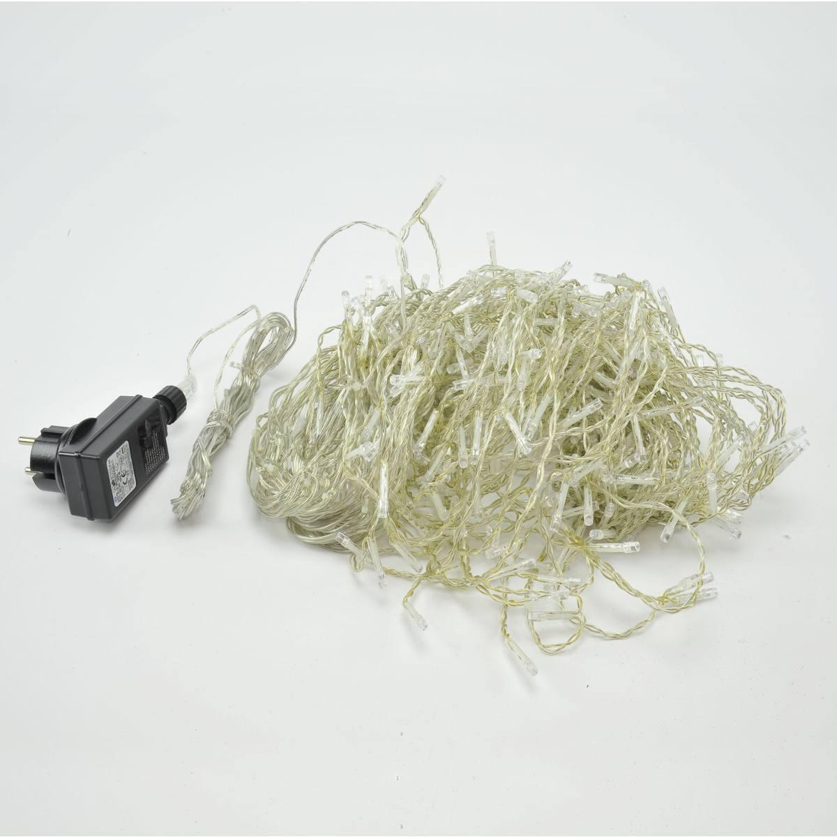 Luci Tenda 400 Cascata Bianco e Blu Led Esterno cm.400x100