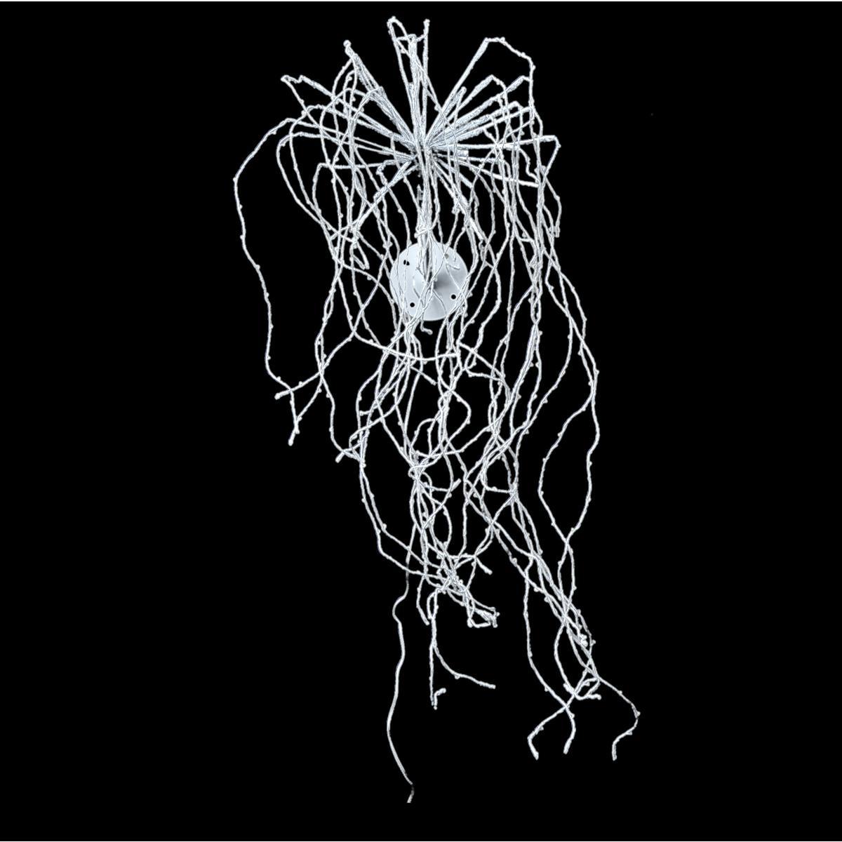 Luci Natale Esterno Cascata Nano LED 560 Bianco Freddo con Supporto |Moranduzzo