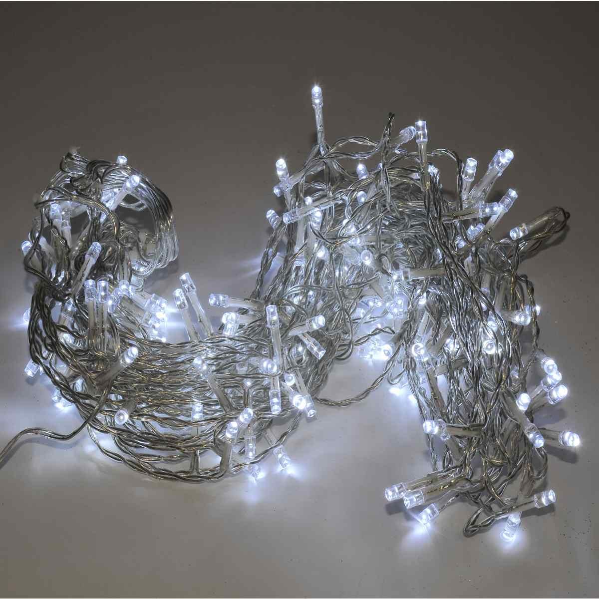 Luci Natale Tenda Esterno LED 200 Bianco/Blu cm.100xh200 |Moranduzzo