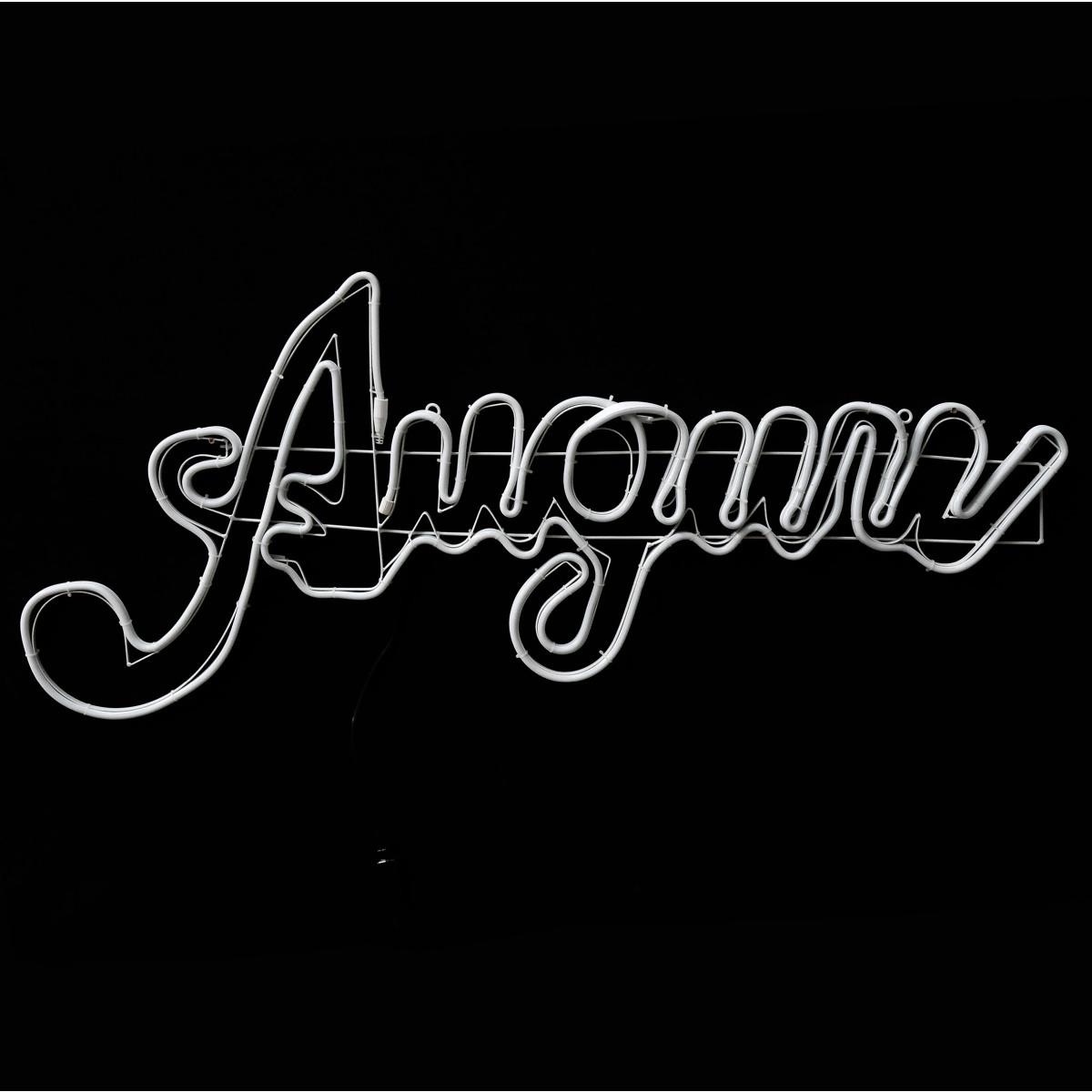 Luci Natale Esterno LED 840 Scritta Auguri Bianco Freddo cm.120x55 |Moranduzzo