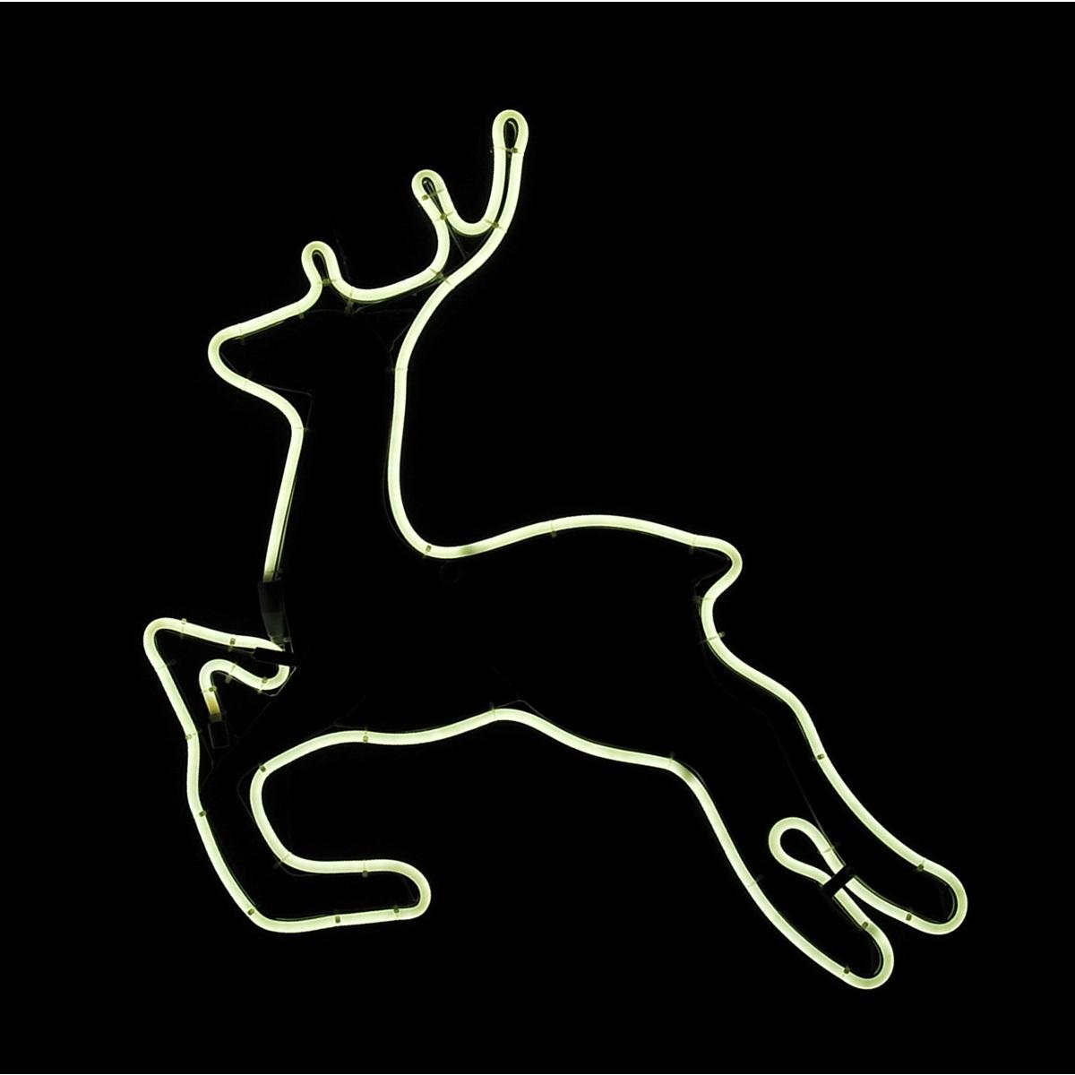 Luci Natale Esterno LED 360 Renna Bianco Freddo cm.57x57 |Moranduzzo