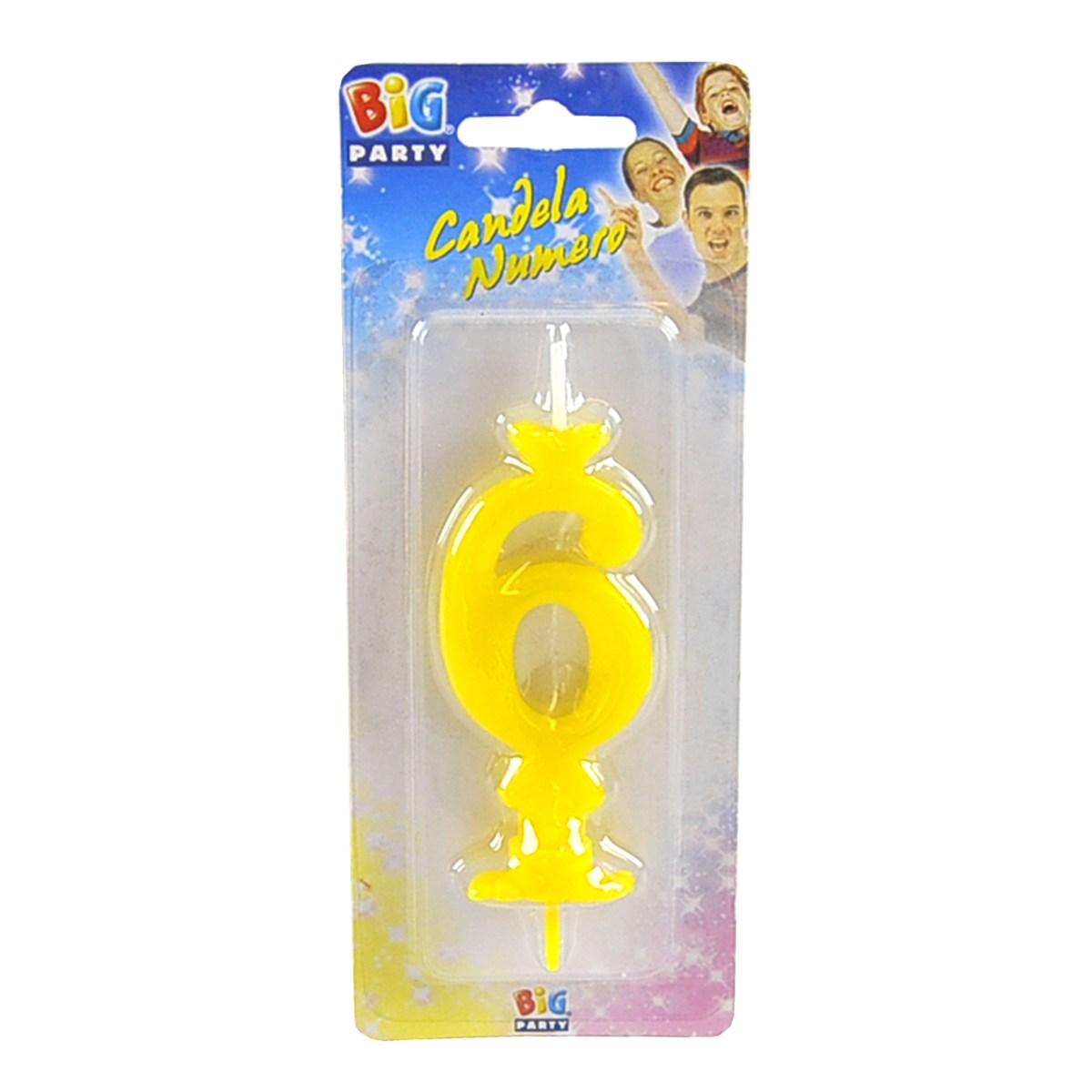 Candelina Compleanno N.6 Gialla |M2 Store