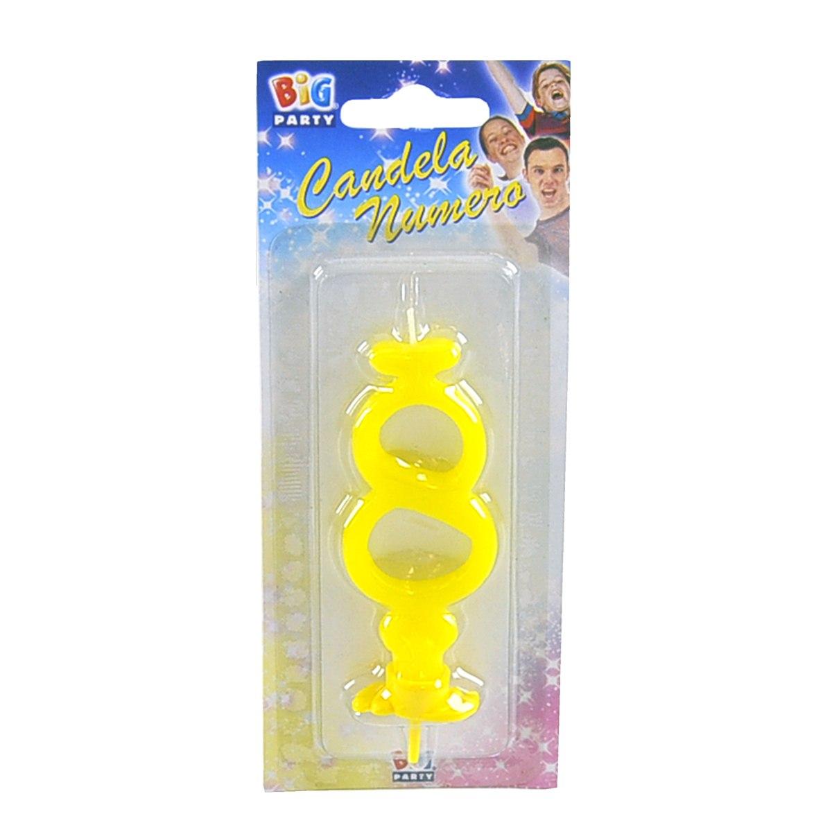 Candelina Compleanno N.8 Gialla |M2 Store