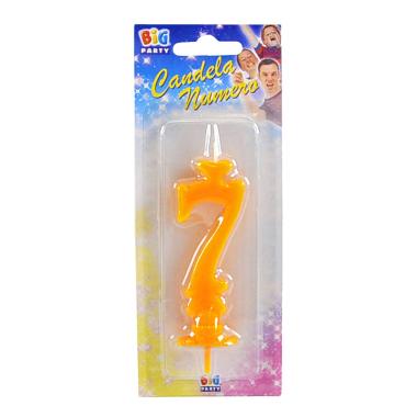 Candelina Compleanno N.7 Arancio |M2 Store
