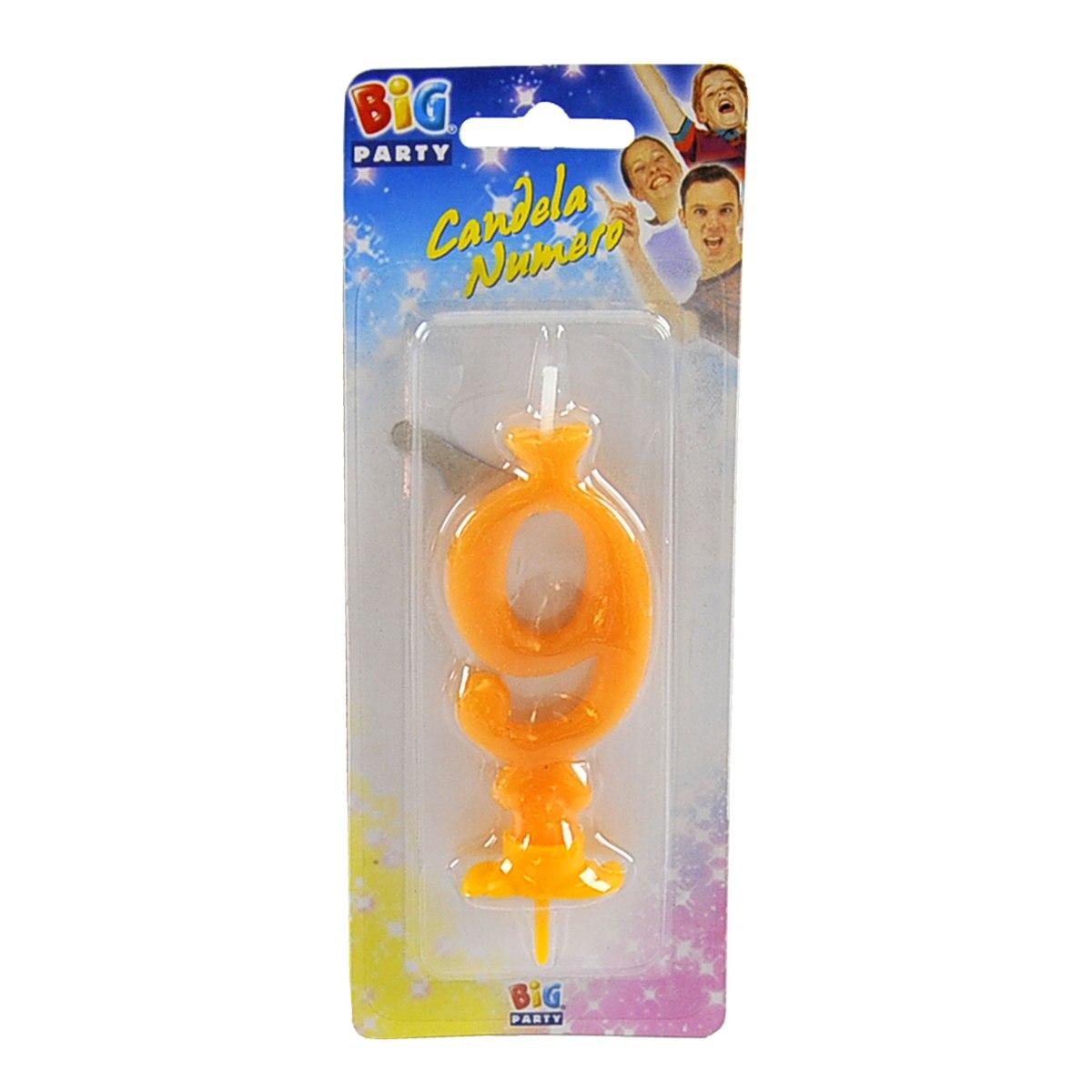 Candelina Compleanno N.9 Arancio |M2 Store