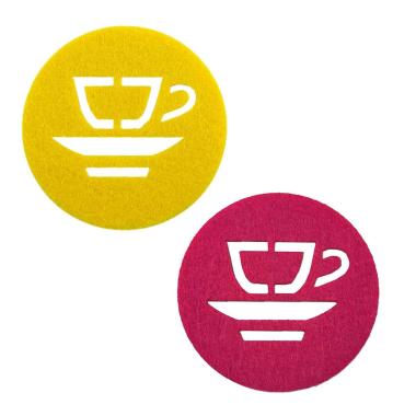 Sottobicchieri Feltro Tripp cm.10 pz.6 2 Mod. | M2 Store