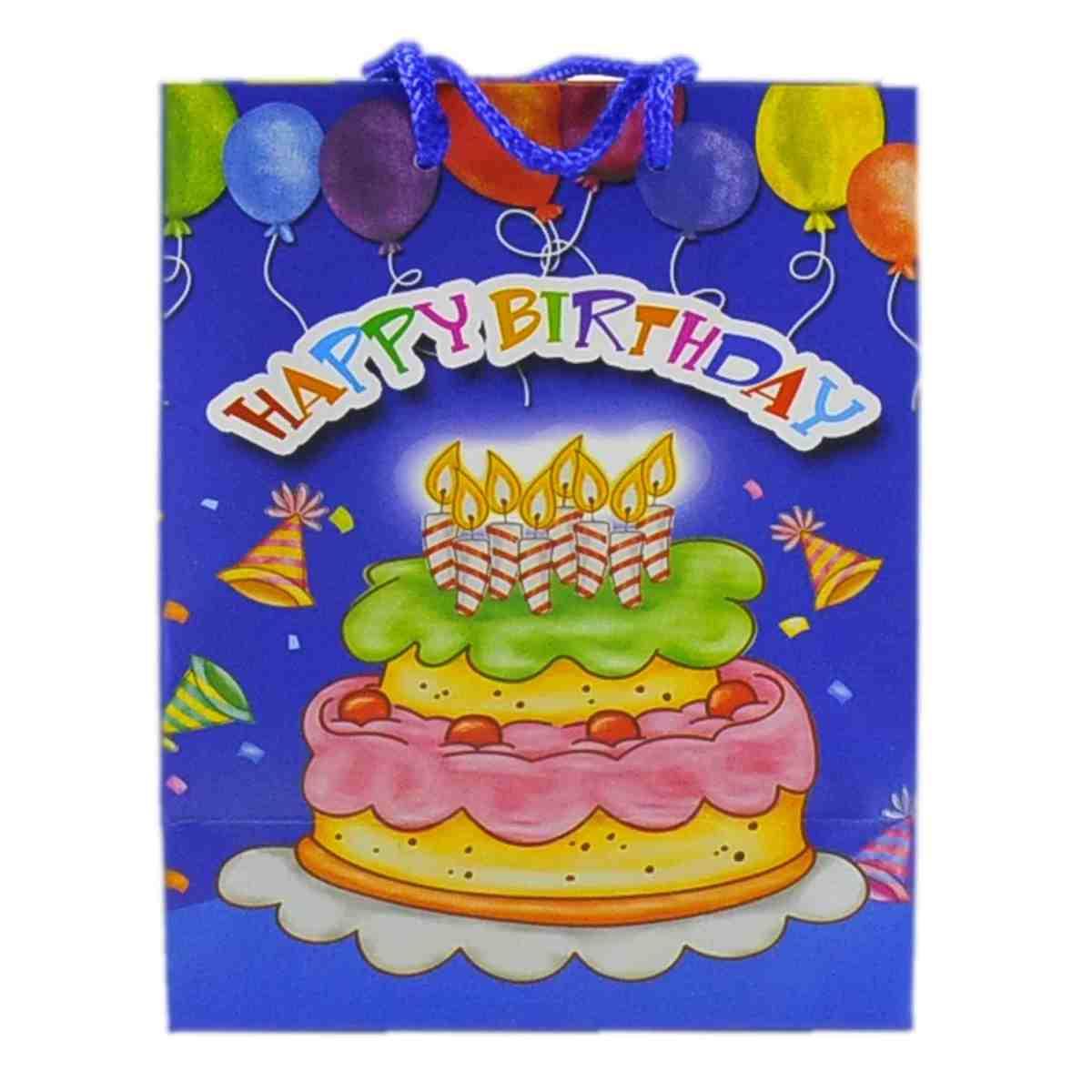 Busta Regalo cm.18x10x23 Happy Birthday 3D 4 Colori |M2 Store