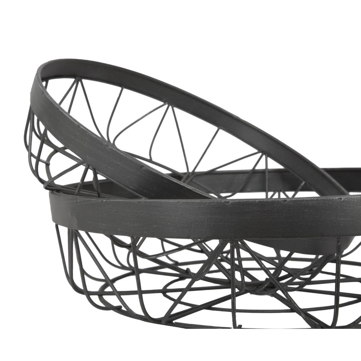 Centrotavola Metallo Antracite cm.Ø30xh8 |Mauro Ferretti