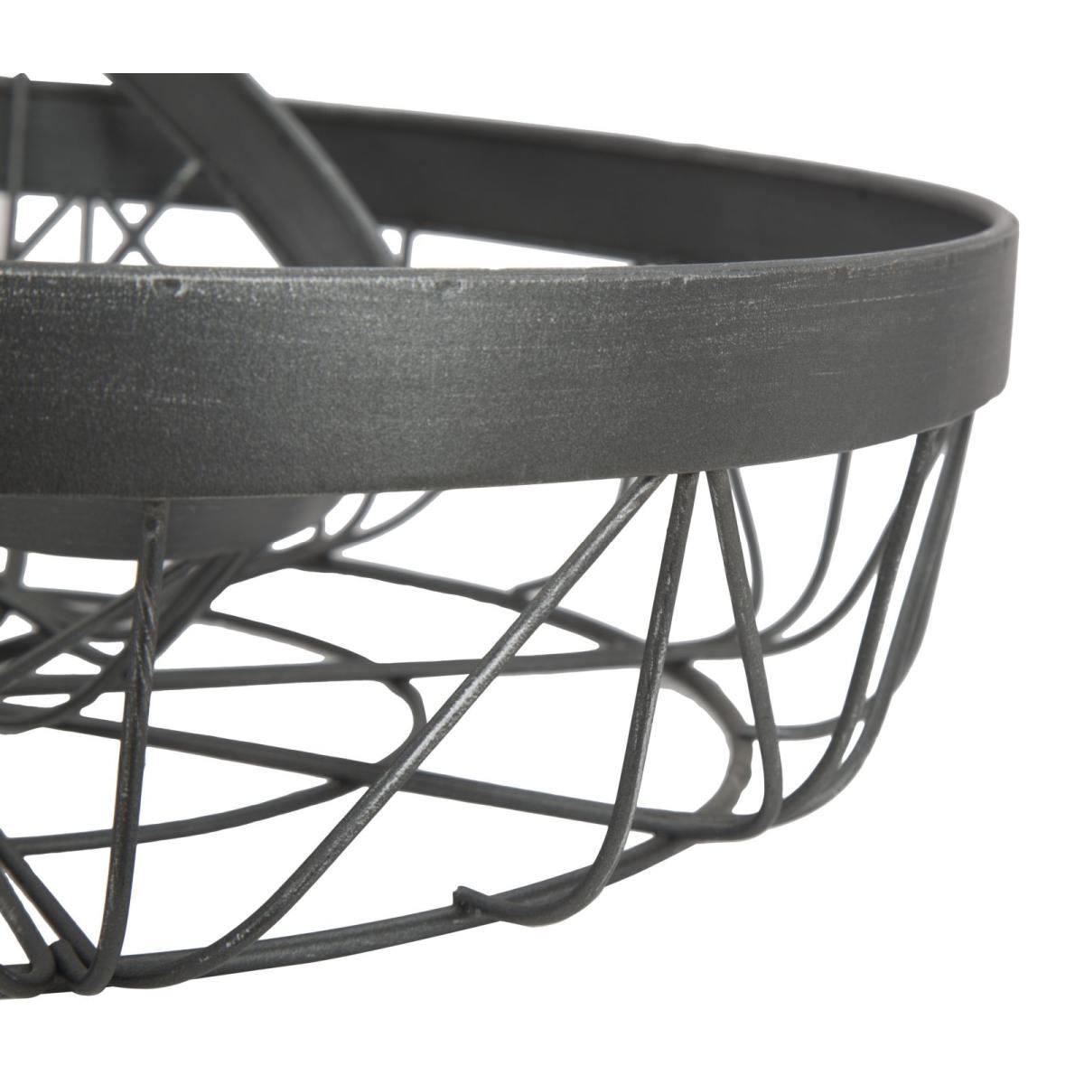 Centrotavola Metallo Antracite cm.Ø30xh8 |Mauro Ferretti